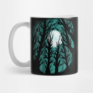 Spooky Haunted Forest Gothic Moon & Birds Mug